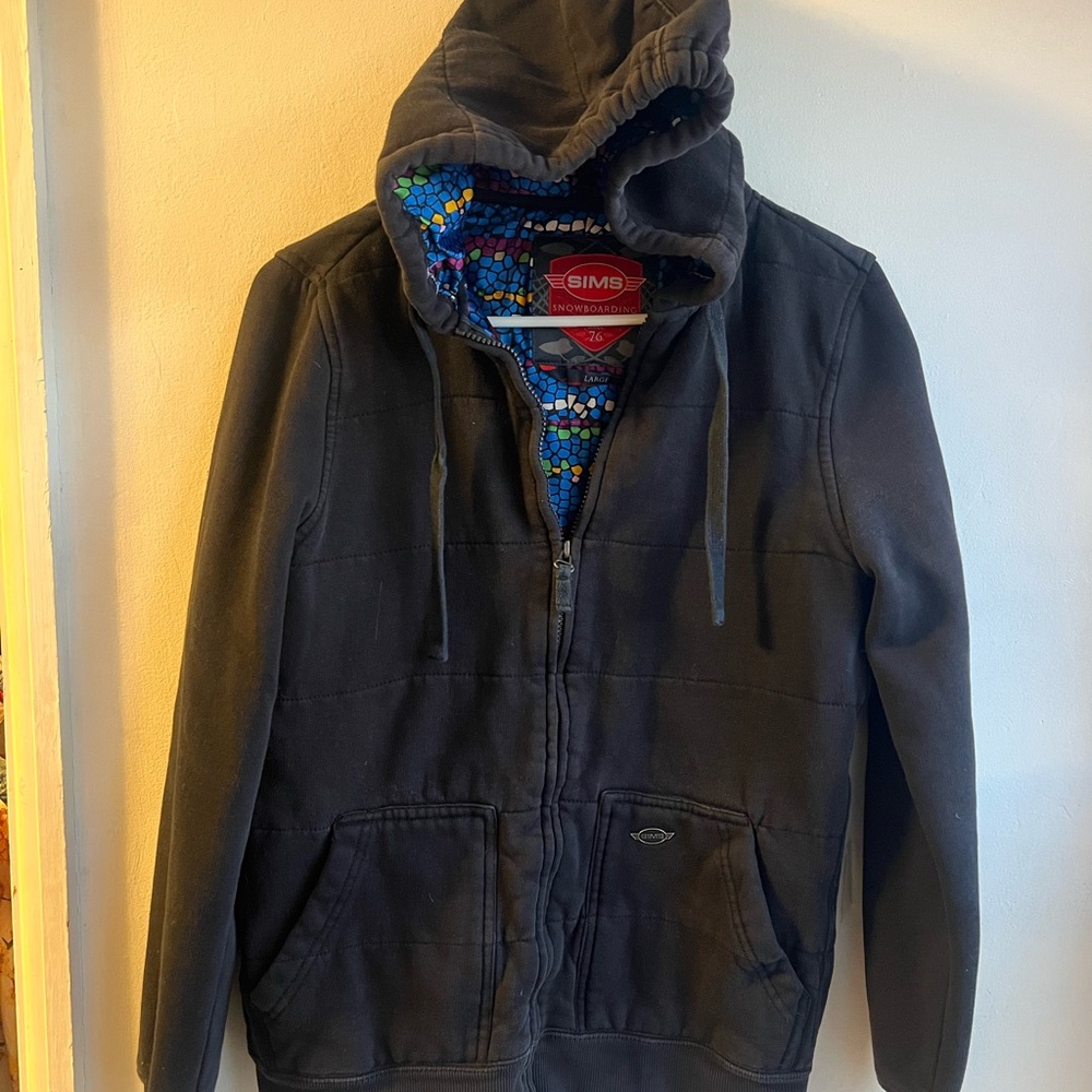 Sims snowboarding youth sweatshirt lined hoodie Large